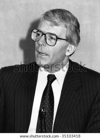 LONDON-MARCH 20: John Major, British Prime Minister and Leader of the Conservative Party, speaks at a press conference on March 20, 1992 in London.