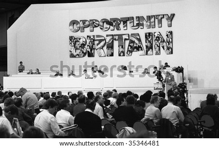 BRIGHTON, ENGLAND-OCTOBER 1: Delegates at the Labour Party annual conference on October 1, 1991 at the Brighton Conference Centre, Sussex.