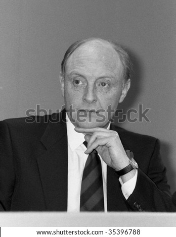 LONDON-JANUARY 29: Neil Kinnock, Labour Party Leader and M.P. for Islwyn, at a press conference on January 29, 1990 in London.