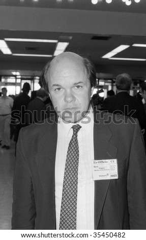 BRIGHTON, ENGLAND-OCTOBER 5: Mark Fisher, Labour party Arts & Media spokesman and M.P. for Stoke-on-Trent, Central, visits the party conference on October 5, 1989 in Brighton, Sussex.