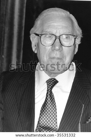LONDON-MAY 21: Lord King of Wartnaby, Chairman of British Airways, at a press conference on May 21, 1991 in London. He died in July 2005.
