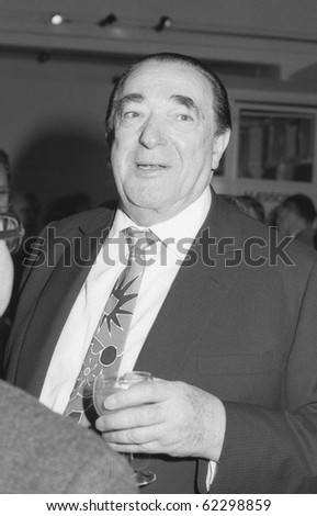 LONDON - APRIL 17: Robert Maxwell, Czech born media tycoon and owner of Mirror Group Newspapers, attends a press conference on April 17, 1991 in London. Maxwell died in November 1991.