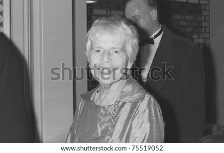 LONDON, ENGLAND - OCTOBER 18: Patricia Hayes, British comedy actress, attends a celebrity event on October 18, 1990 in London. After a long career in film and television she died in September 1998.