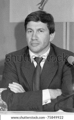 LONDON, ENGLAND - APRIL 10: Michael Portillo, Minister of State for Local Government and Inner Cities, attends a press conference on April 10, 1991 in London. He now has a career in broadcasting.
