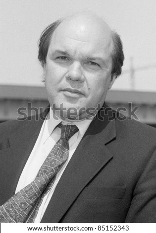 LONDON - JULY 4: Mark Fisher, Labour party Arts and Media spokesman and Member of Parliament for Stoke-on-Trent, Central, attends a photo call on July 4, 1991 in London.