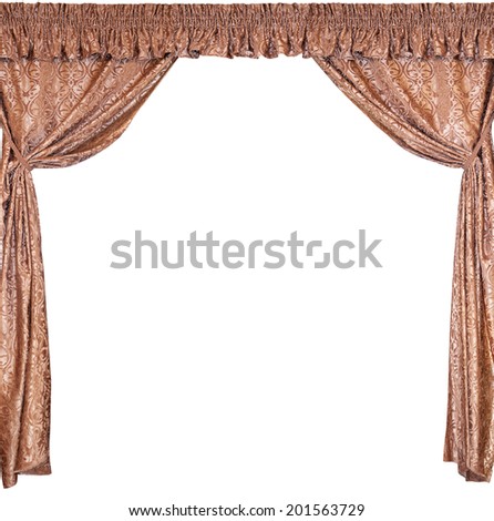 The photo of smart curtains from a gold velvet (not 3D)