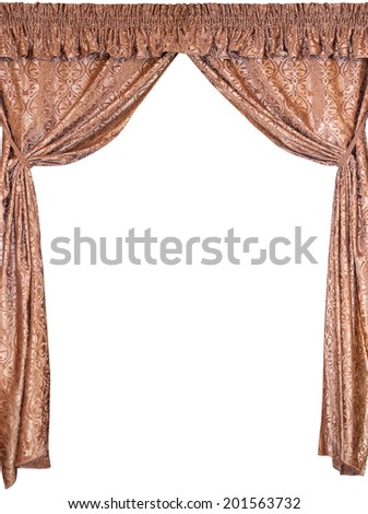 The photo of smart curtains from a gold velvet (not 3D)