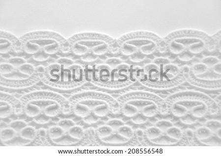 Smooth elegant white silk background. Elegant white background with lace and silk