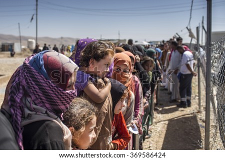 IRAQ / Sulaymaniyah / Arbat Camp 26 June 2015. Arbat refugee camp. Expect to assist refugees during