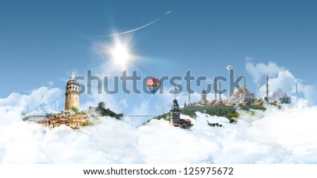 Istanbul Heaven - Photographic Composition Of Famous Landmarks Of Istanbul, Turkey