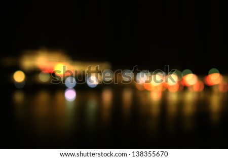 Out-of-focus shimmering city background of Prague, Czech Republic