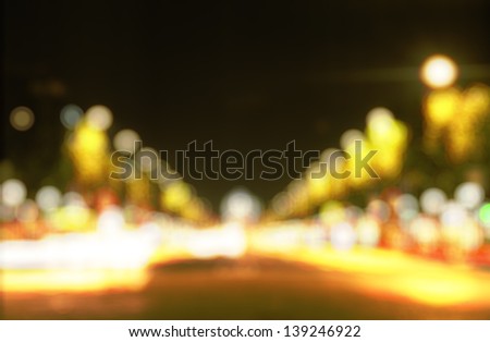 Out-of-focus shimmering city background of Champs-Elyzees, Paris, France
