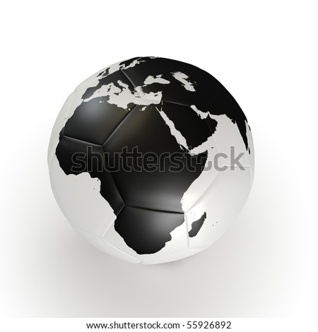 Black-and-white globe on a