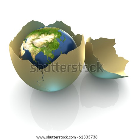 Earth Globe Asia. World - Earth globe facing
