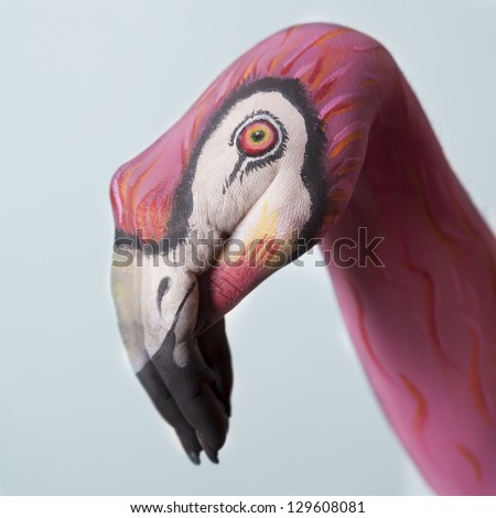 Artwork on hand of a bird