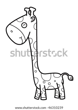 Cartoon Pictures Of Giraffes. stock vector : cartoon giraffe