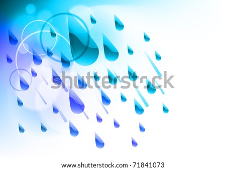 stock vector : rain drops on wallpaper rainfall. stock vector : rain drops on