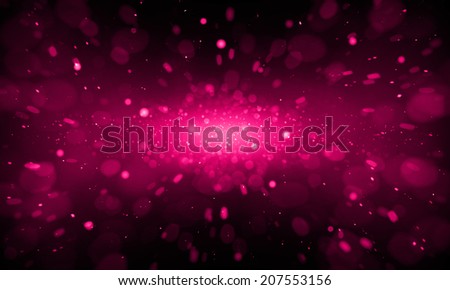Defocused red sparkle glitter lights background. Glitter bokeh background