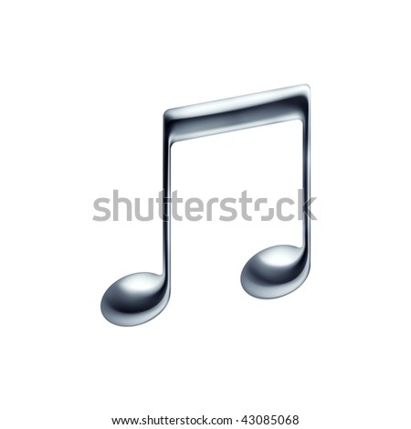 stock photo Music note with clipping mask