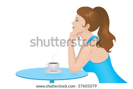 steaming cup of coffee . 2011