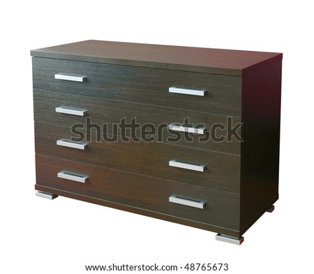 Four Drawers Modern Dresser Isolated On White Stock Photo 48765673 