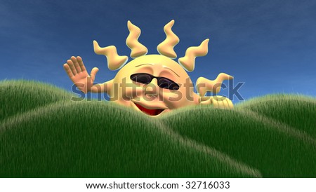 Cartoon Sun Sunglasses