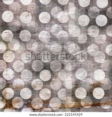 grunge circles design with wood texture