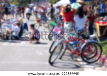 blur background crowd walking around at outdoor festival