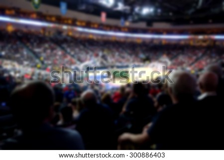 blur background of crowd watching sporting event