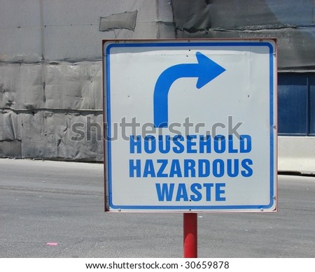Household Hazardous waste Sign