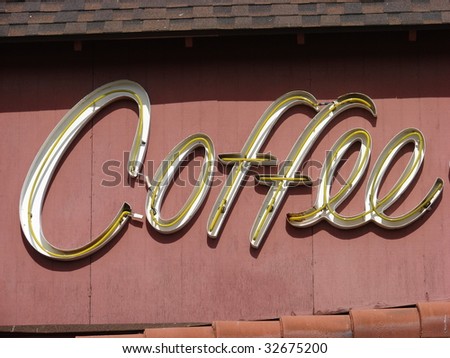 neon coffee sign