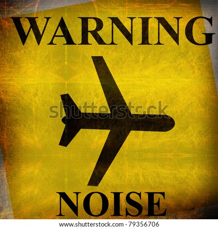 aged warning airplane noise banner