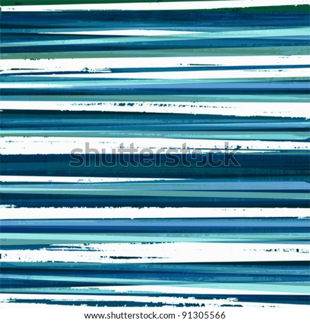 Grunge Blue And White Stripes Vector Background Design - 91305566