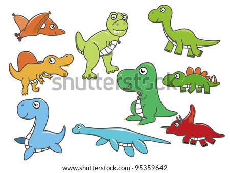 Dinosaurs Cute Cartoon
