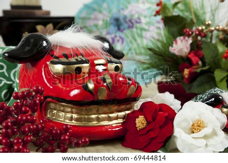 japanese dragon, this dragon symbolically used during japanese new year ceremonies to help ward off evil spirits and bring prosperity.