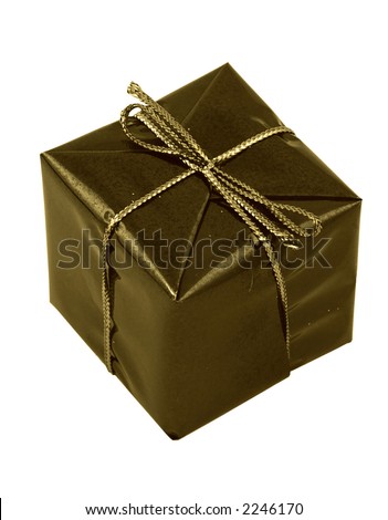 gift close-up isolated on pure white background
