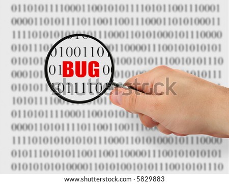 concept of searching for a bug, binary code is abstract