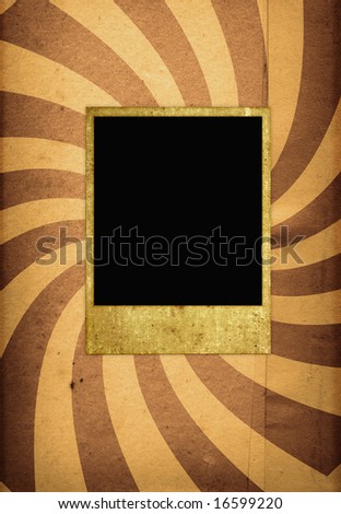 paper background with old photo frame