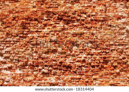 texture of ruined brick wall