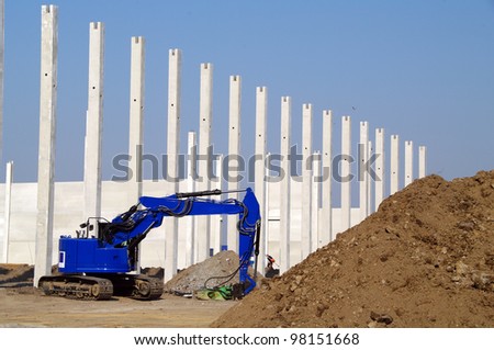 Construction site of warehouse