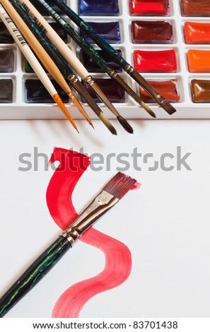 Watercolour paints set