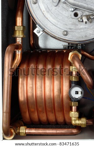 copper tubes in installation