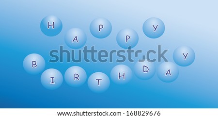 Happy Birthday Bubbles Blue