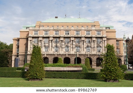 Palace Karolinum medivel education complex, old European international university of Protector Emperor Charles IV in Prague Czech Republic