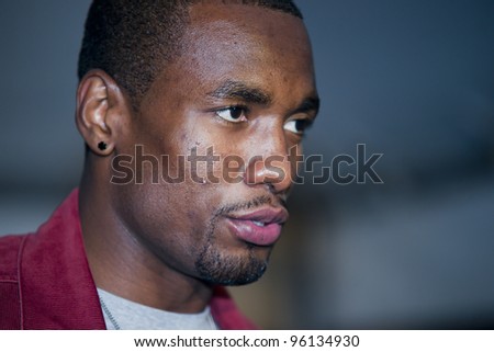 ORLANDO, FLORIDA - FEB. 24: Basketball star Serge Ibaka of the Oklahoma City Thunder attends the VIP All-Star party hosted by Dwight Howard and Adidas.  Feb. 24, 2012 in Orlando Florida.