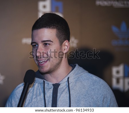 ORLANDO, FLORIDA - FEB. 24: Vinny Guadagnino attends the VIP All-Star party hosted by Dwight Howard and Adidas.  Feb. 24, 2012 in Orlando Florida.