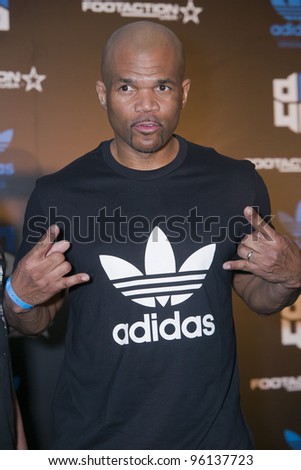 ORLANDO, FLORIDA - FEB. 24: Rap artist DMC attends the VIP All-Star party hosted by Dwight Howard and Adidas.  FEB. 24, 2012 in Orlando Florida.