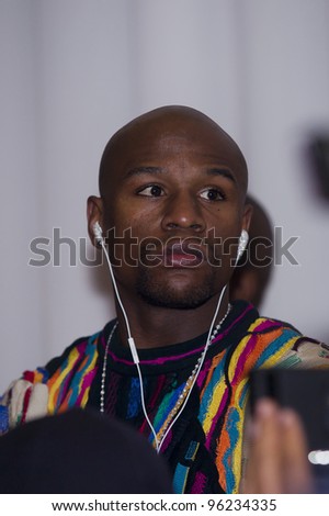 ORLANDO, FLORIDA - FEB. 25: Welterweight boxing champion Floyd Mayweather appears at the VIP party at the Ballroom in Orlando on Feb. 25, 2012 in Orlando Florida.