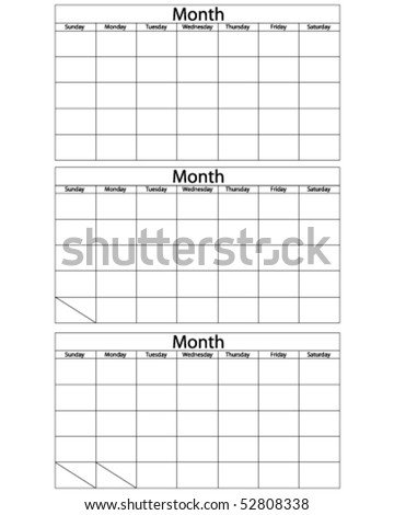 Blank Calendar Online on Blank Calendar Template  Stock Vector   Blank Calendar