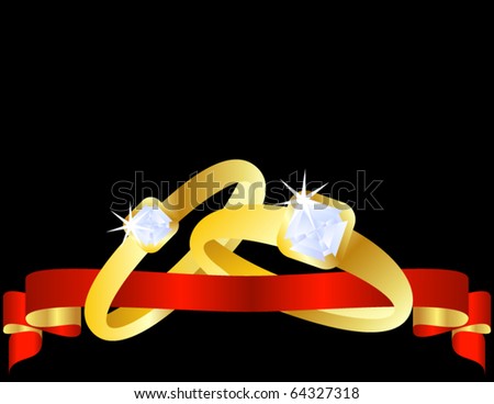 stock vector Set of Gold Wedding Bands